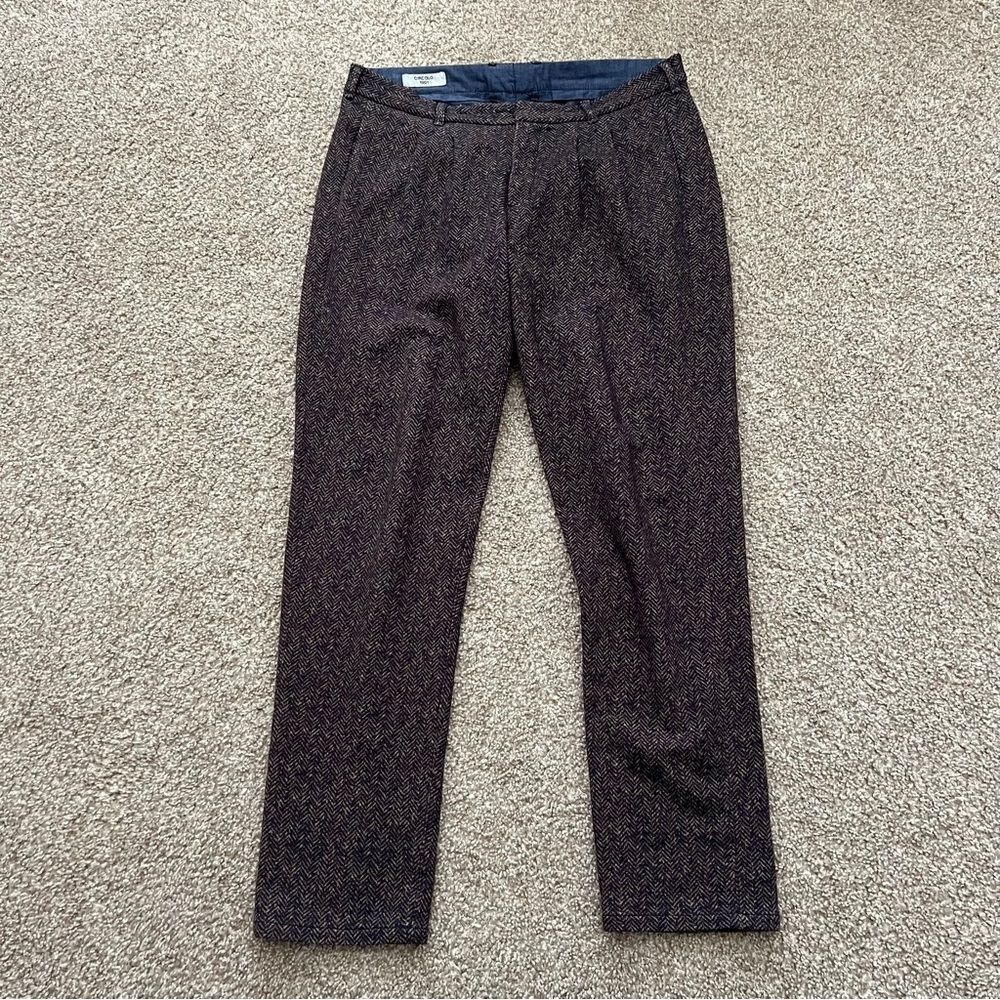 Circolo 1901 Herringbone tweed trousers men's EU 50